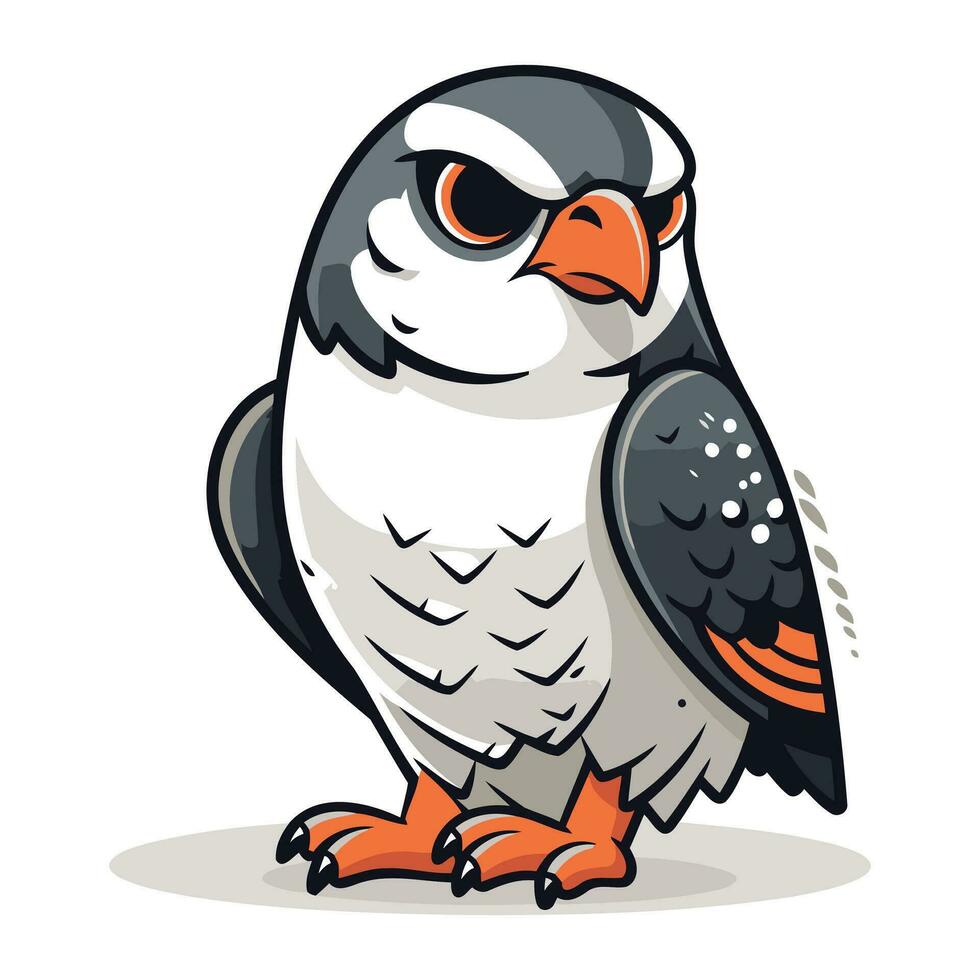 Vektor Illustration von ein Karikatur Pinguin isoliert auf ein Weiß Hintergrund.