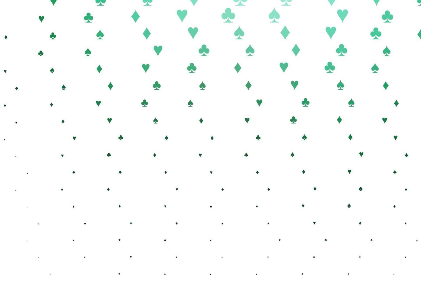 hellgrüne Vektorvorlage mit Pokersymbolen. vektor