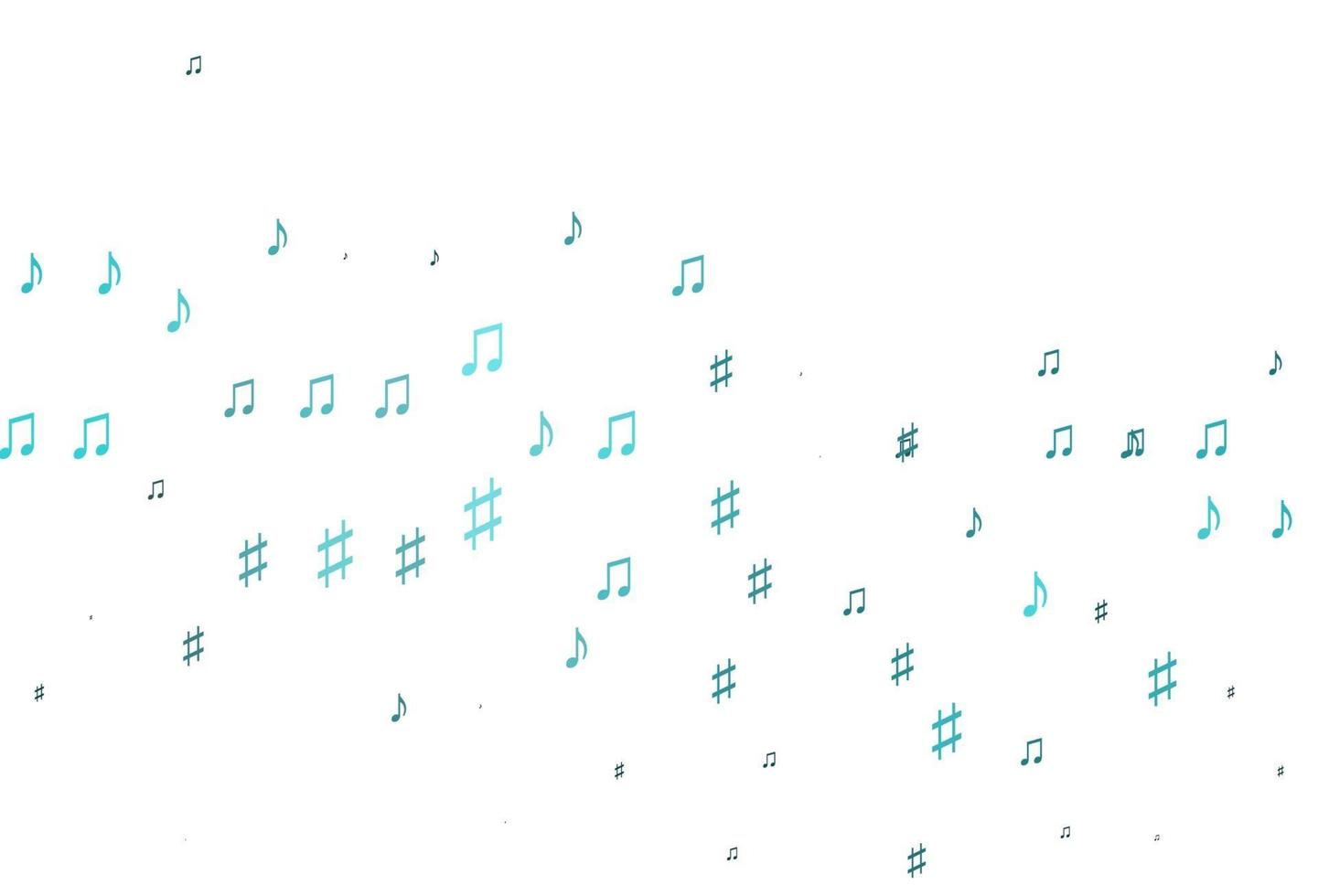 ljusblå vektorbakgrund med musiksymboler. vektor