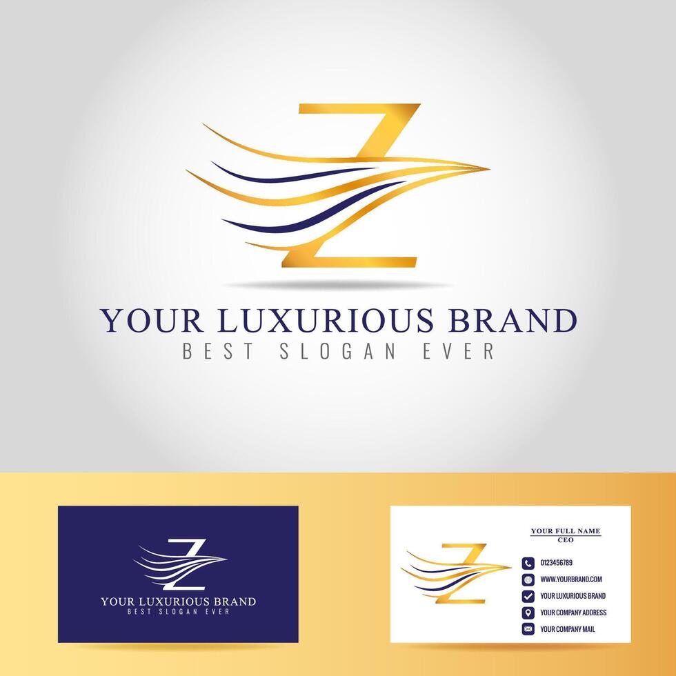 Luxus Marke Logo und Geschäft Karte Design vektor