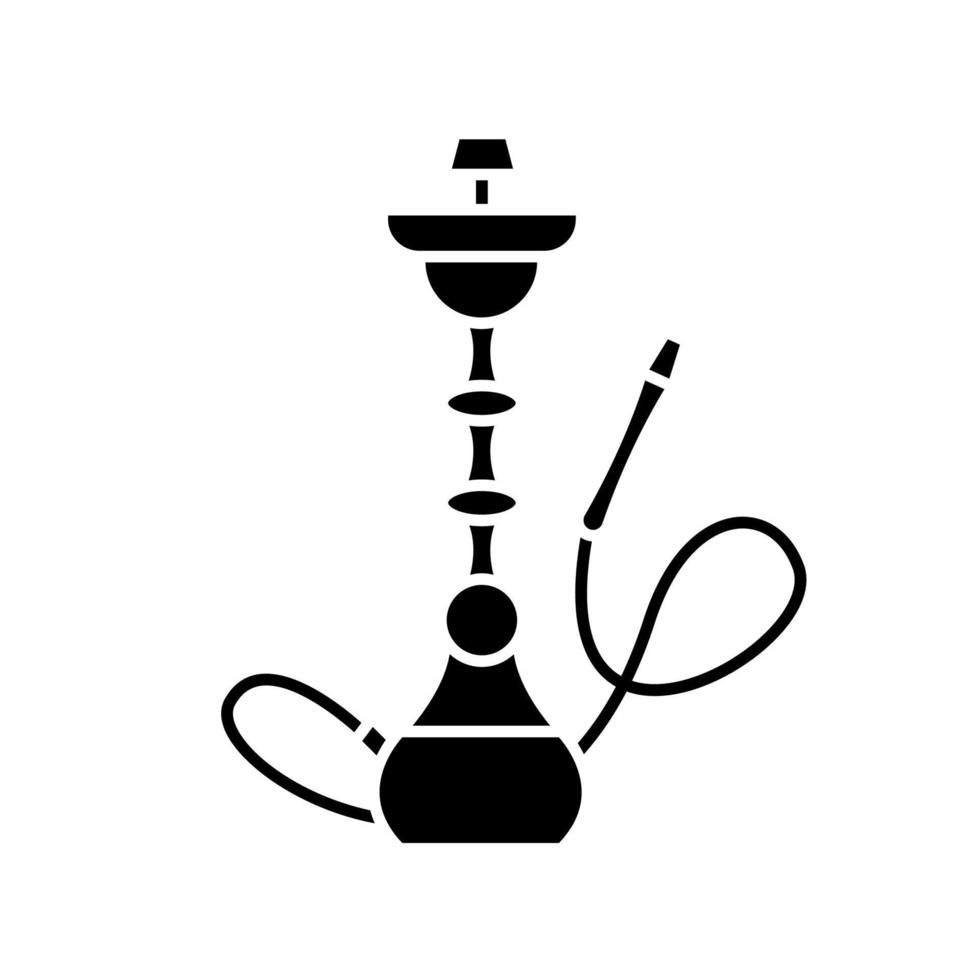 Shisha schwarzes Glyphensymbol vektor