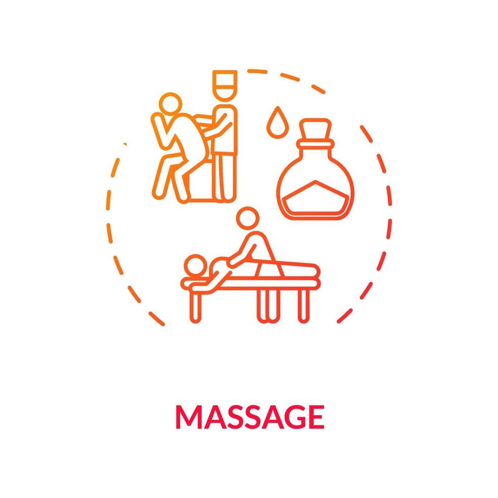 Symbol für Massagekonzept vektor