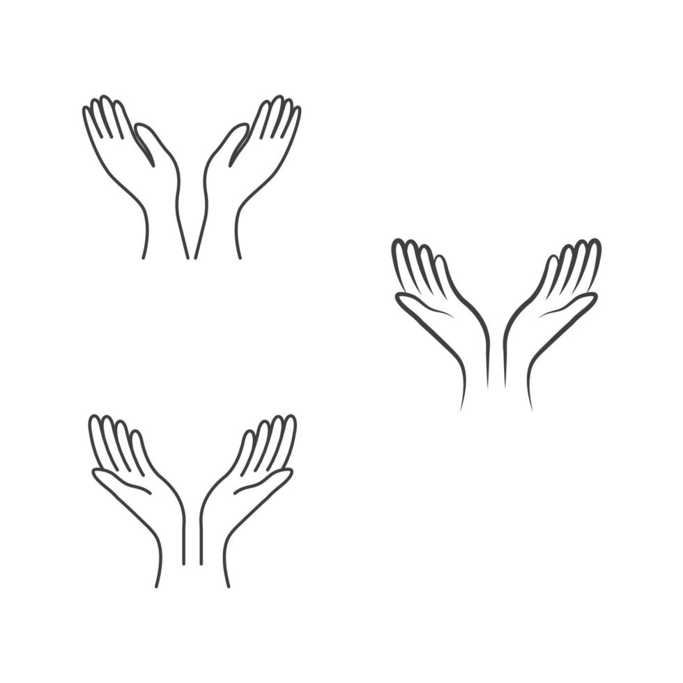 Handpflege Symbol Vorlage Vektor