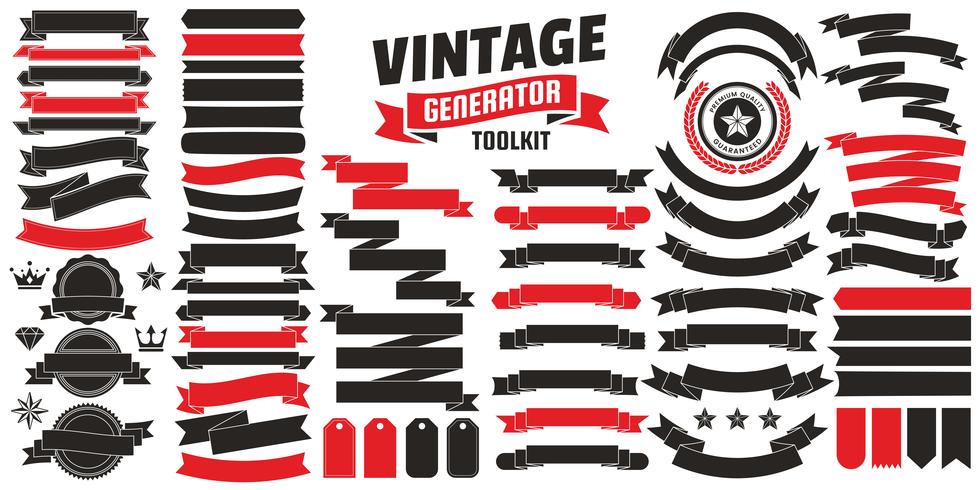 Vintage Retro Vector Logo för banner