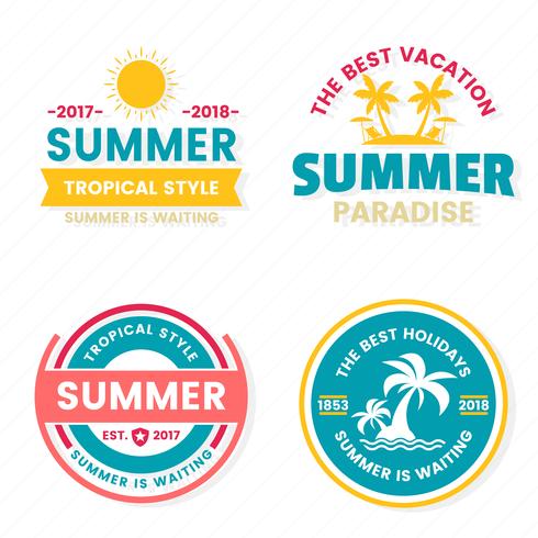 Sommar Retro Vector Logo för banner