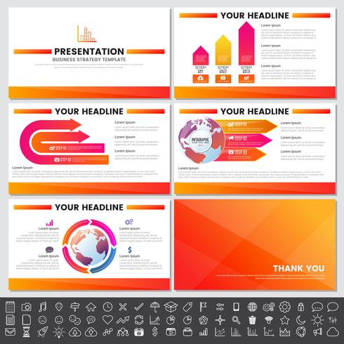 Moderna element av infographics för presentationsmallar för banner vektor