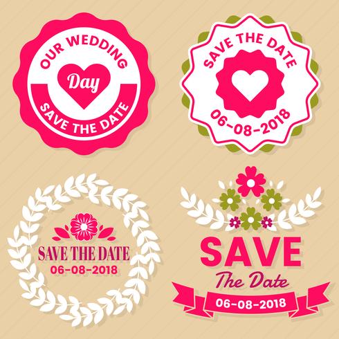 Hochzeit Retro Vintage Vector Label