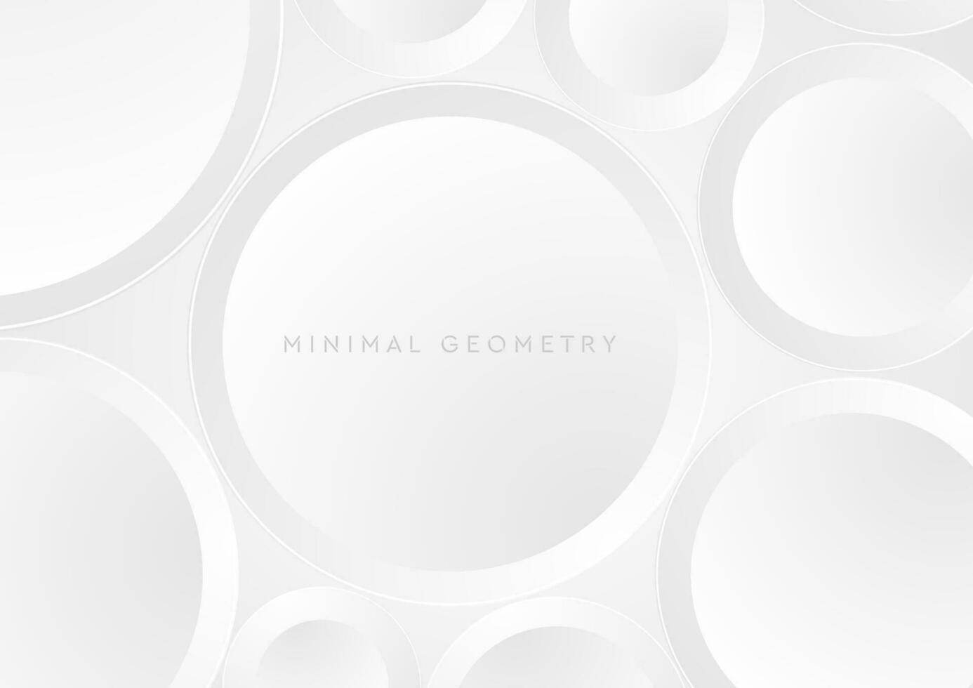 grå vit papper cirklar abstrakt tech bakgrund vektor