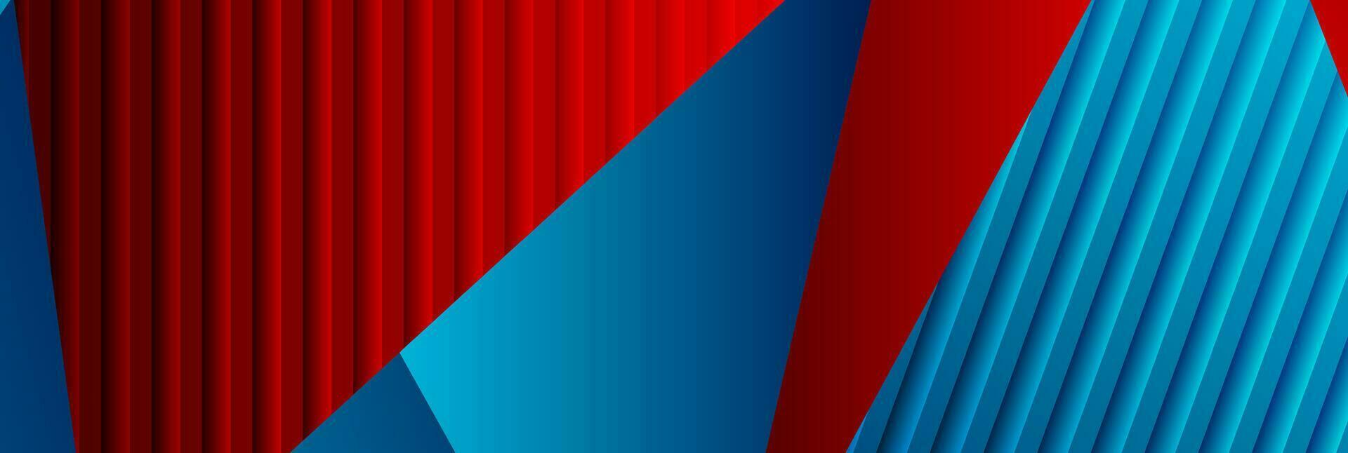 Blau und rot niedrig poly geometrisch abstrakt Hintergrund vektor