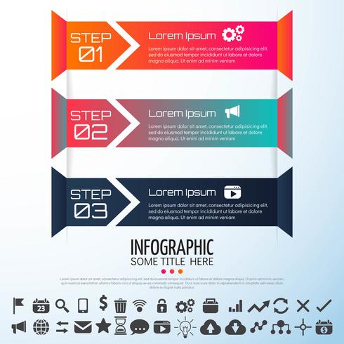 Pfeil Infografiken Designvorlage vektor