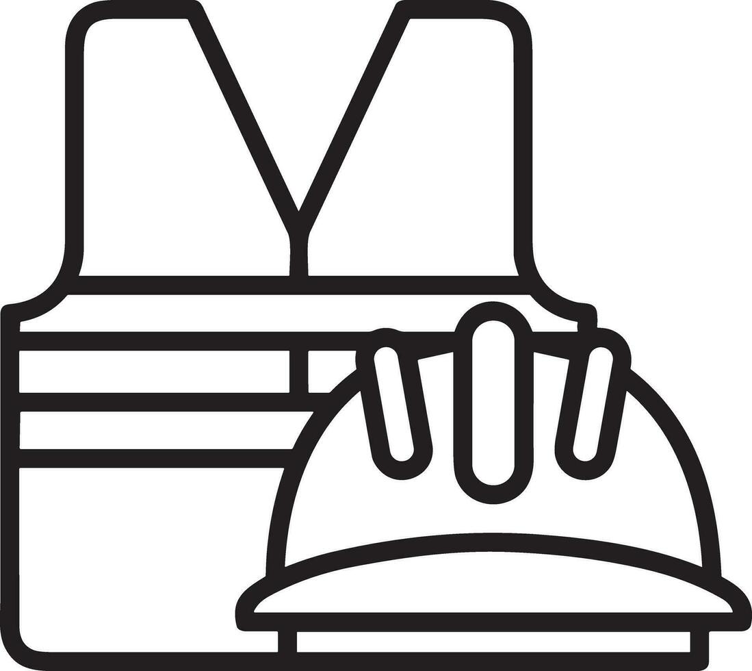 Sicherheit Helm Symbol Symbol Bild Vektor. Illustration von das Kopf Schutz industriell Ingenieur Arbeiter Design Bild vektor