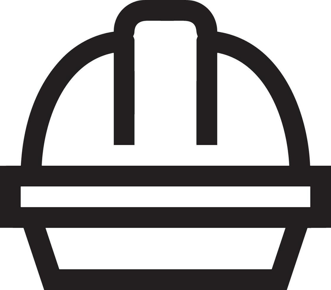 Sicherheit Helm Symbol Symbol Bild Vektor. Illustration von das Kopf Schutz industriell Ingenieur Arbeiter Design Bild vektor