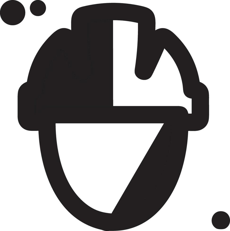 Sicherheit Helm Symbol Symbol Bild Vektor. Illustration von das Kopf Schutz industriell Ingenieur Arbeiter Design Bild vektor