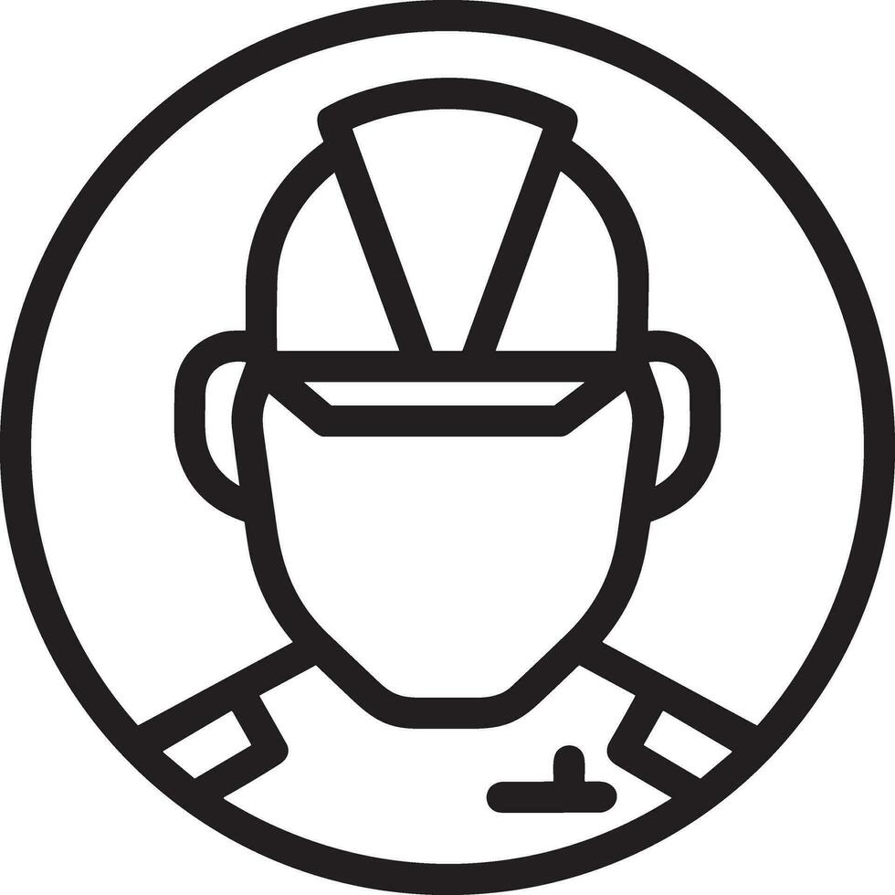 Sicherheit Helm Symbol Symbol Bild Vektor. Illustration von das Kopf Schutz industriell Ingenieur Arbeiter Design Bild vektor