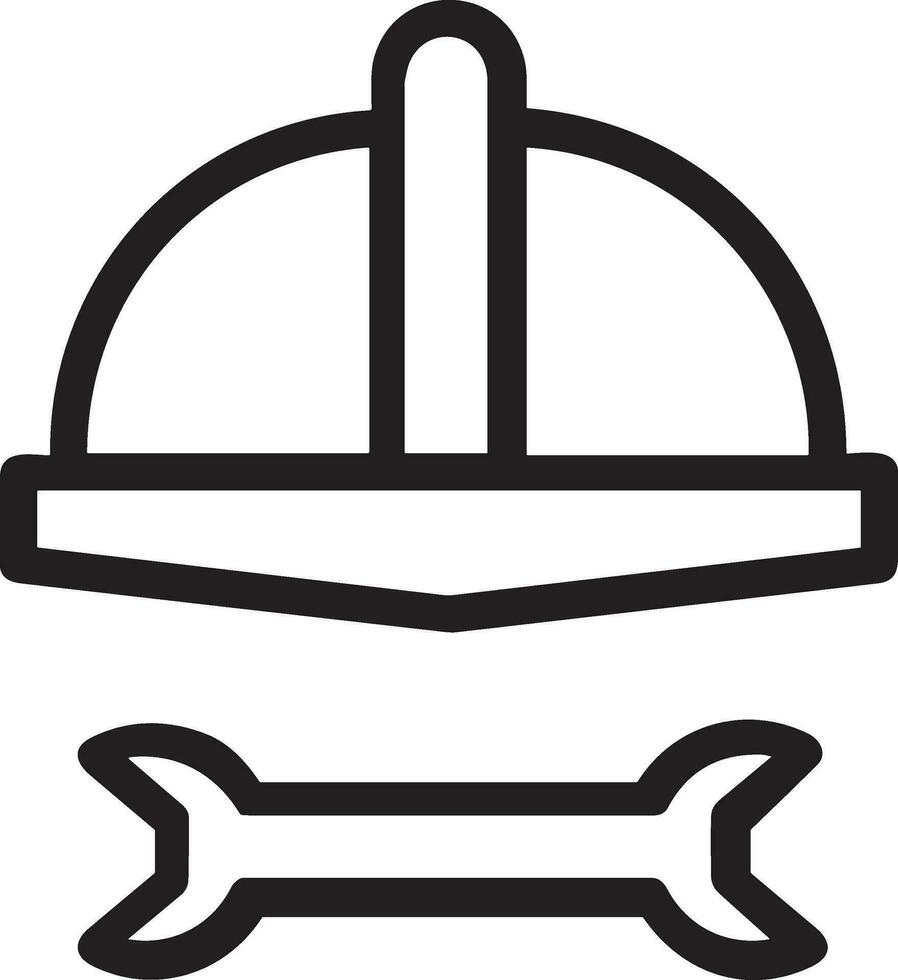 Sicherheit Helm Symbol Symbol Bild Vektor. Illustration von das Kopf Schutz industriell Ingenieur Arbeiter Design Bild vektor