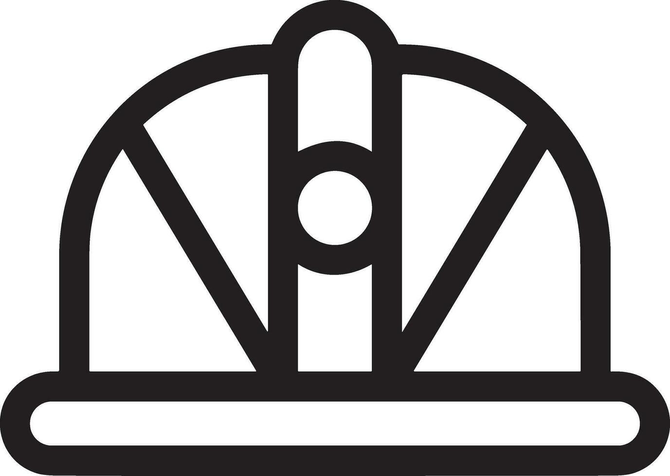 Sicherheit Helm Symbol Symbol Bild Vektor. Illustration von das Kopf Schutz industriell Ingenieur Arbeiter Design Bild vektor