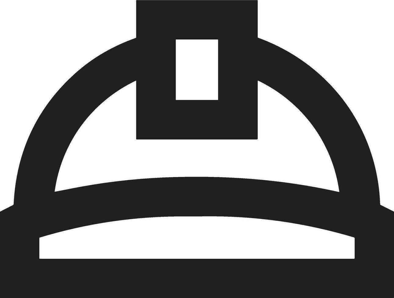 Sicherheit Helm Symbol Symbol Bild Vektor. Illustration von das Kopf Schutz industriell Ingenieur Arbeiter Design Bild vektor