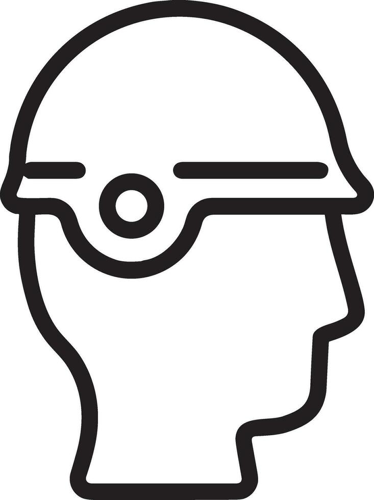 Sicherheit Helm Symbol Symbol Bild Vektor. Illustration von das Kopf Schutz industriell Ingenieur Arbeiter Design Bild vektor