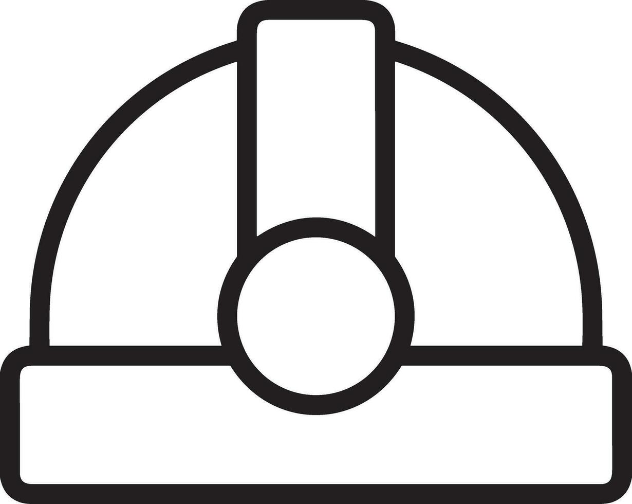 Sicherheit Helm Symbol Symbol Bild Vektor. Illustration von das Kopf Schutz industriell Ingenieur Arbeiter Design Bild vektor