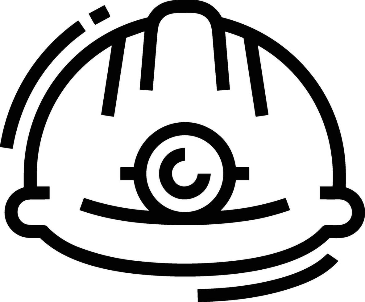 Sicherheit Helm Symbol Symbol Bild Vektor. Illustration von das Kopf Schutz industriell Ingenieur Arbeiter Design Bild vektor