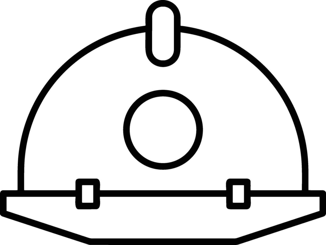 Sicherheit Helm Symbol Symbol Bild Vektor. Illustration von das Kopf Schutz industriell Ingenieur Arbeiter Design Bild vektor