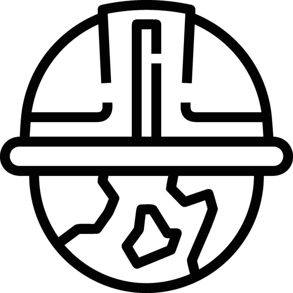 Sicherheit Helm Symbol Symbol Bild Vektor. Illustration von das Kopf Schutz industriell Ingenieur Arbeiter Design Bild vektor