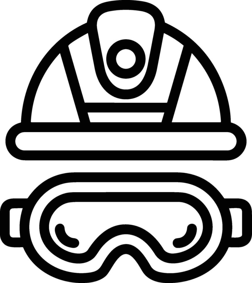 Sicherheit Helm Symbol Symbol Bild Vektor. Illustration von das Kopf Schutz industriell Ingenieur Arbeiter Design Bild vektor