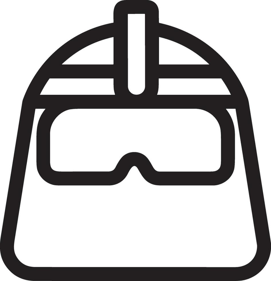 Sicherheit Helm Symbol Symbol Bild Vektor. Illustration von das Kopf Schutz industriell Ingenieur Arbeiter Design Bild vektor