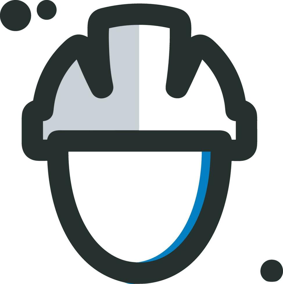 Sicherheit Helm Symbol Symbol Bild Vektor. Illustration von das Kopf Schutz industriell Ingenieur Arbeiter Design Bild vektor