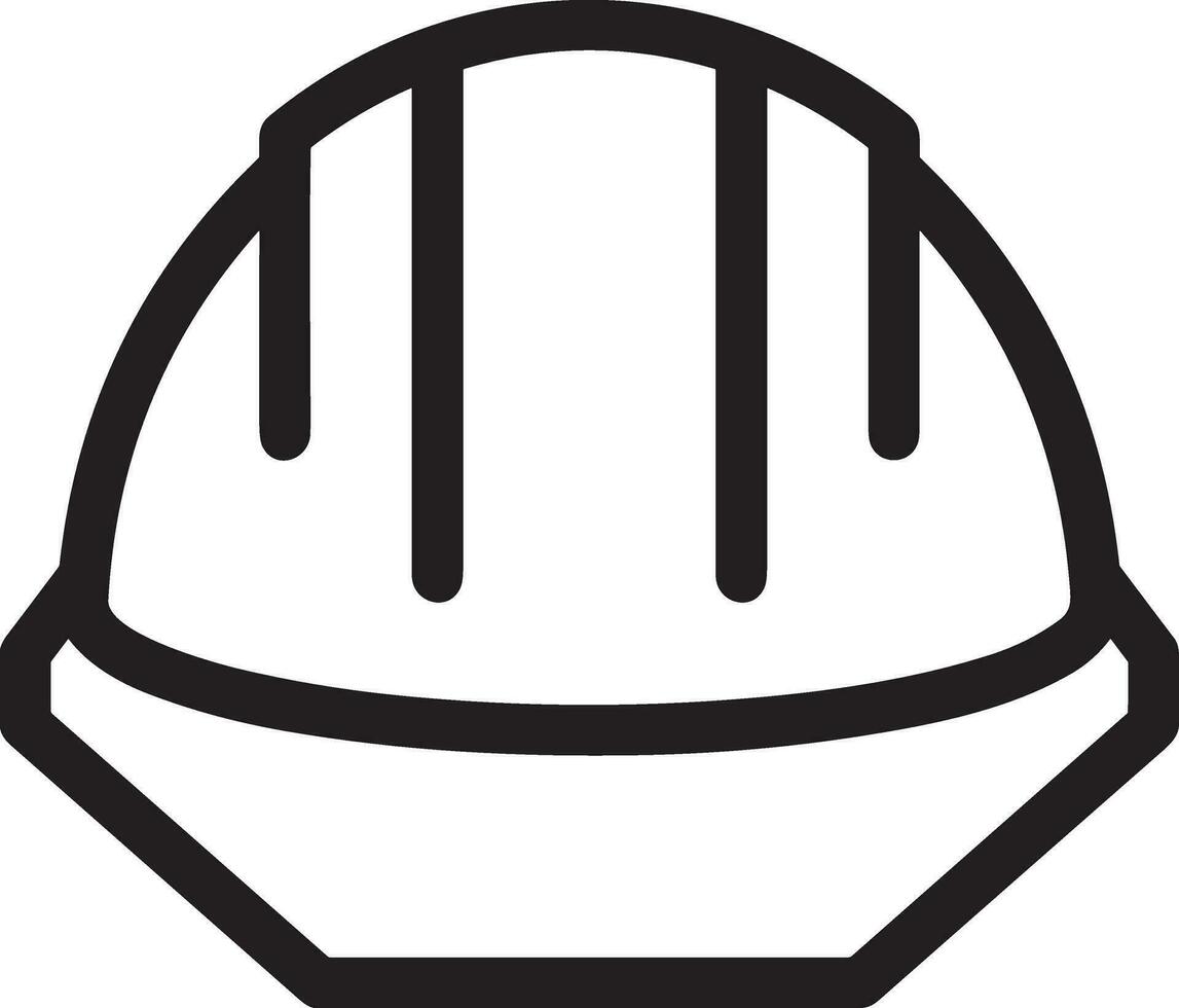 Sicherheit Helm Symbol Symbol Bild Vektor. Illustration von das Kopf Schutz industriell Ingenieur Arbeiter Design Bild vektor