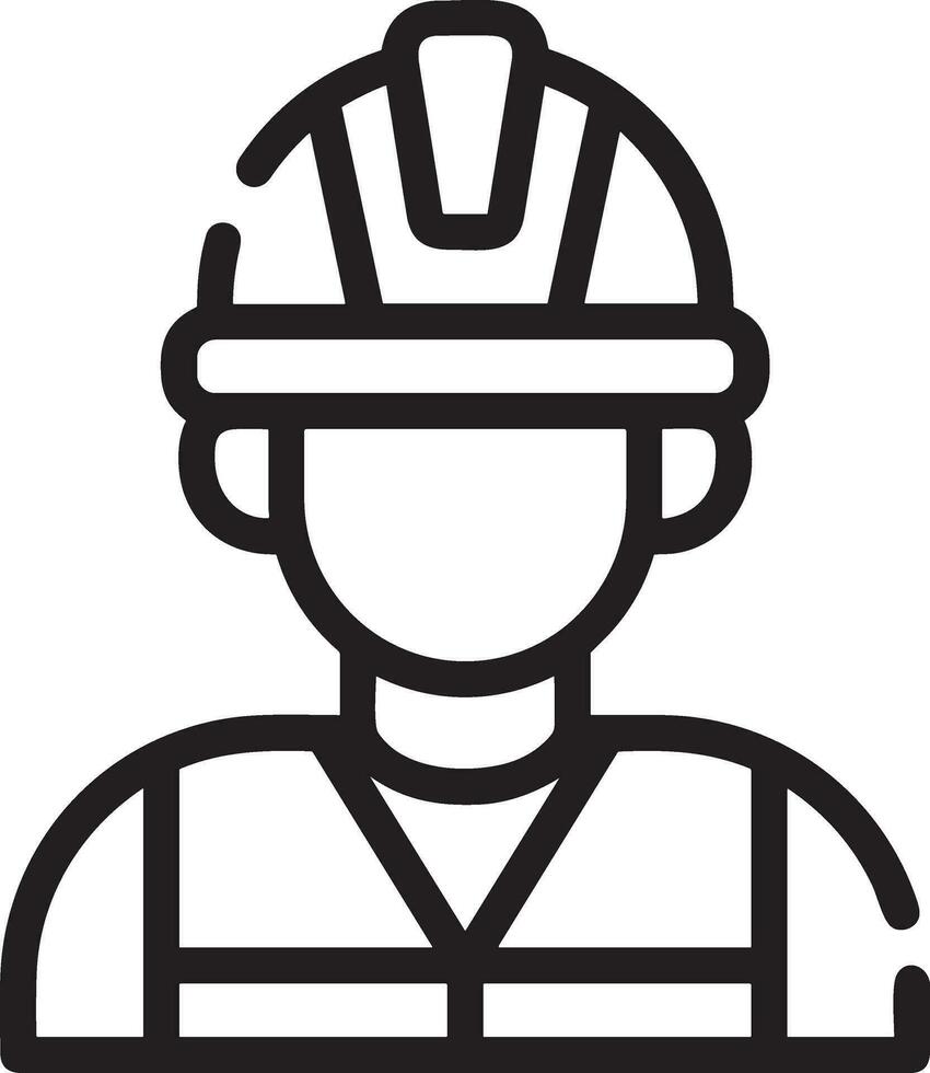 Sicherheit Helm Symbol Symbol Bild Vektor. Illustration von das Kopf Schutz industriell Ingenieur Arbeiter Design Bild vektor