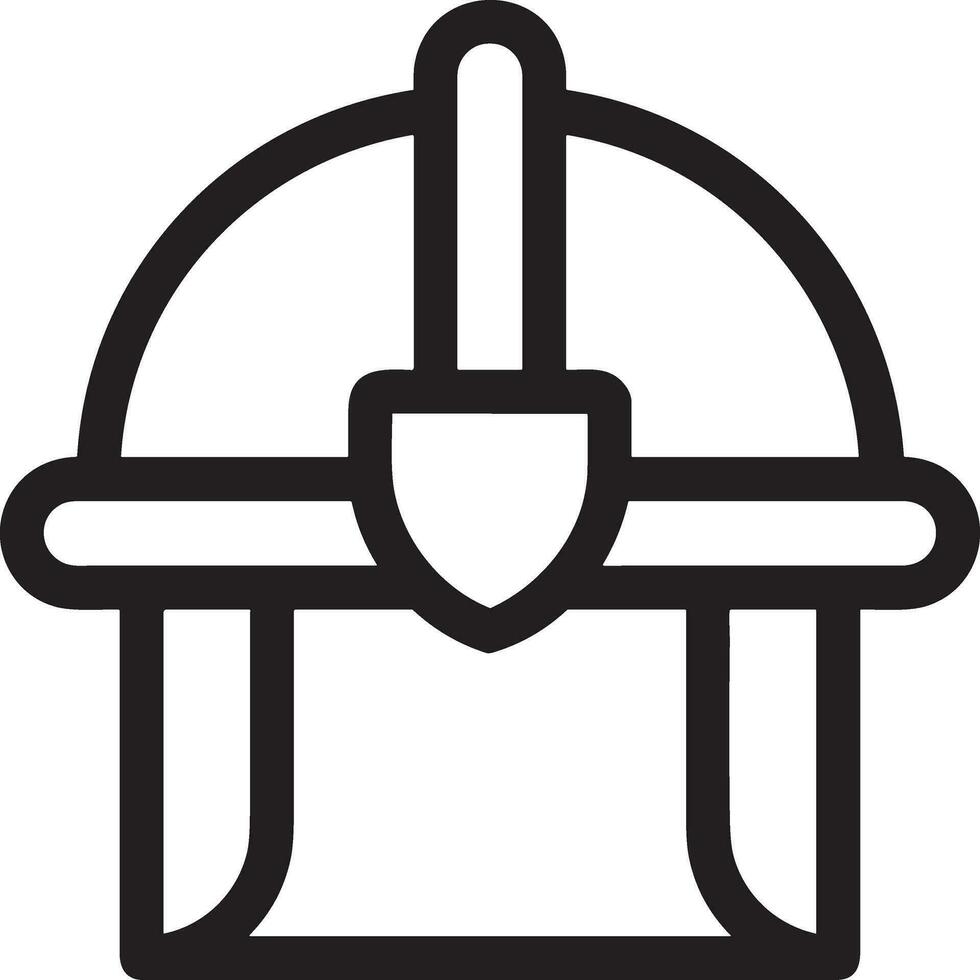 Sicherheit Helm Symbol Symbol Bild Vektor. Illustration von das Kopf Schutz industriell Ingenieur Arbeiter Design Bild vektor