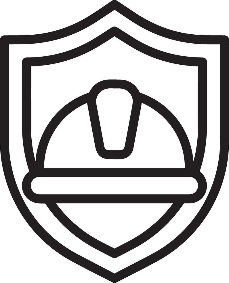 Sicherheit Helm Symbol Symbol Bild Vektor. Illustration von das Kopf Schutz industriell Ingenieur Arbeiter Design Bild vektor