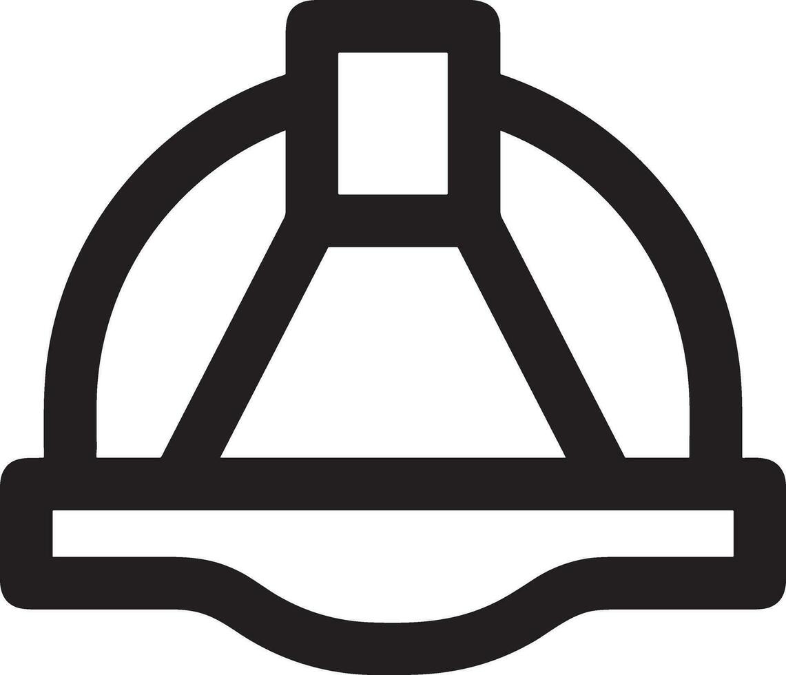 Sicherheit Helm Symbol Symbol Bild Vektor. Illustration von das Kopf Schutz industriell Ingenieur Arbeiter Design Bild vektor