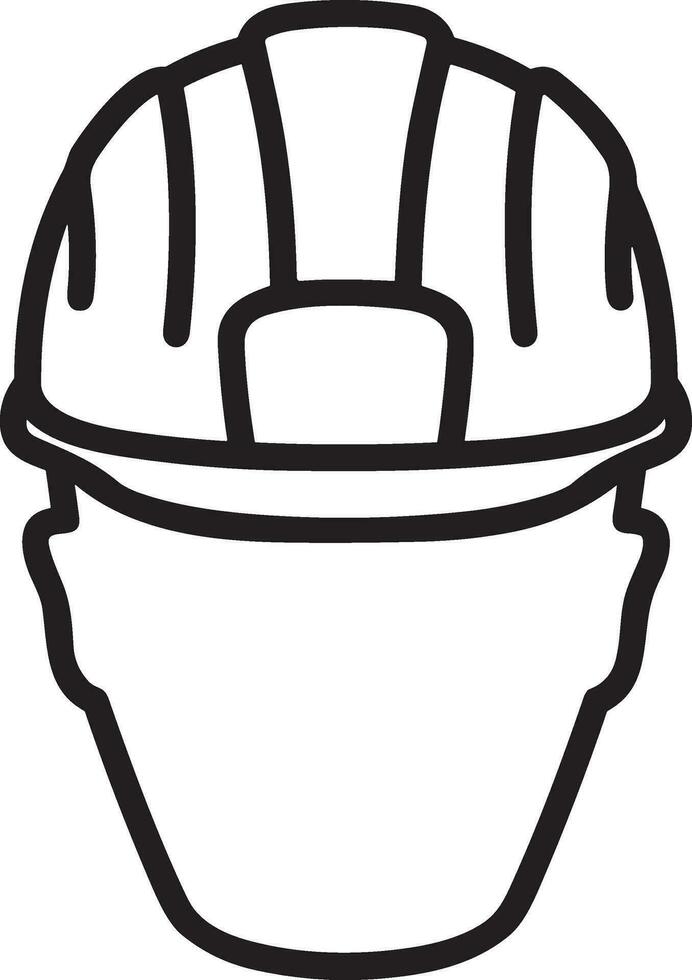 Sicherheit Helm Symbol Symbol Bild Vektor. Illustration von das Kopf Schutz industriell Ingenieur Arbeiter Design Bild vektor