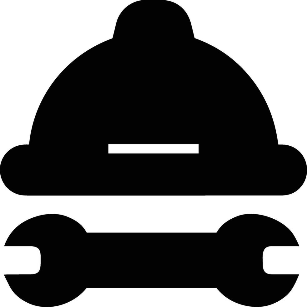 Sicherheit Helm Symbol Symbol Bild Vektor. Illustration von das Kopf Schutz industriell Ingenieur Arbeiter Design Bild vektor