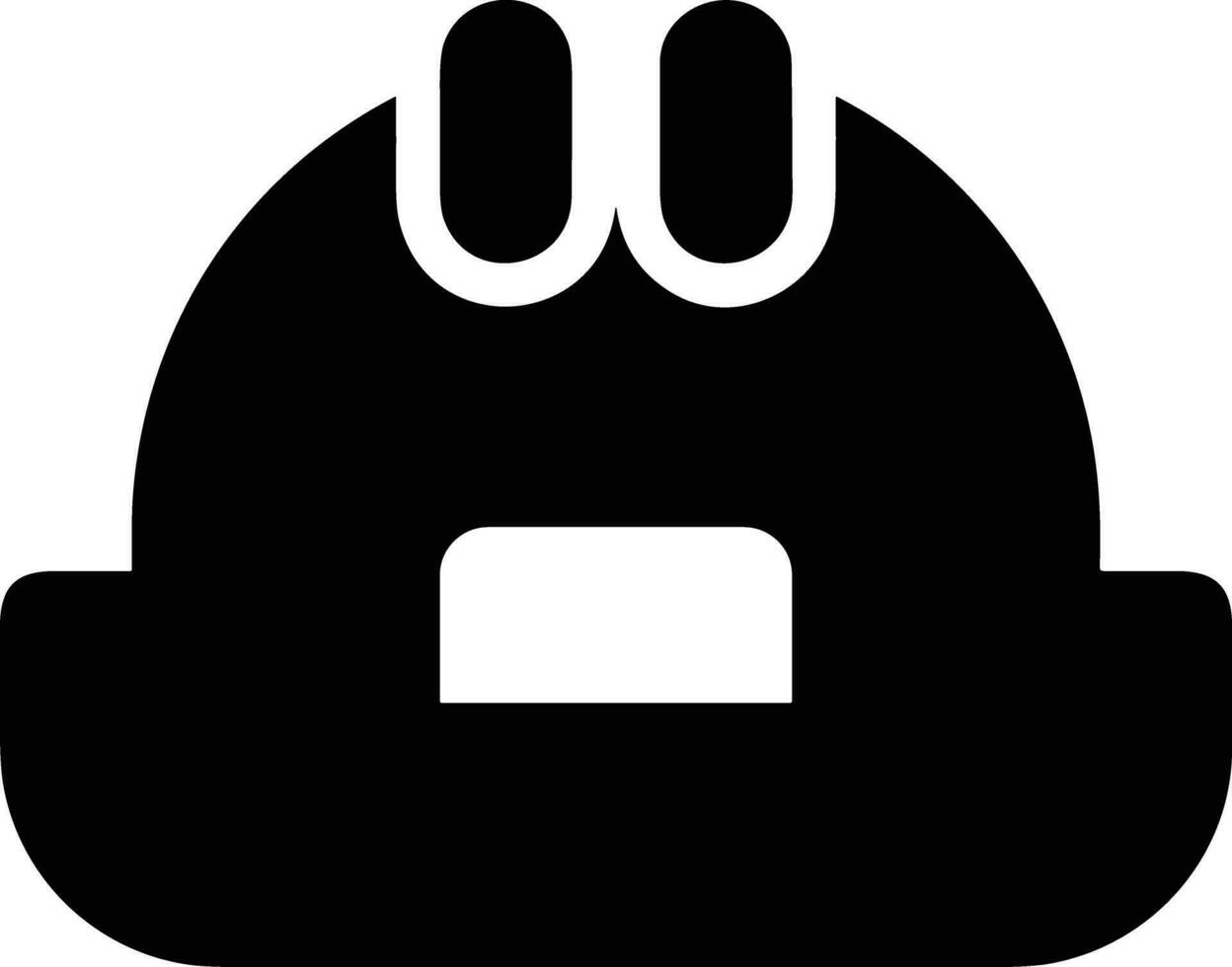 Sicherheit Helm Symbol Symbol Bild Vektor. Illustration von das Kopf Schutz industriell Ingenieur Arbeiter Design Bild vektor