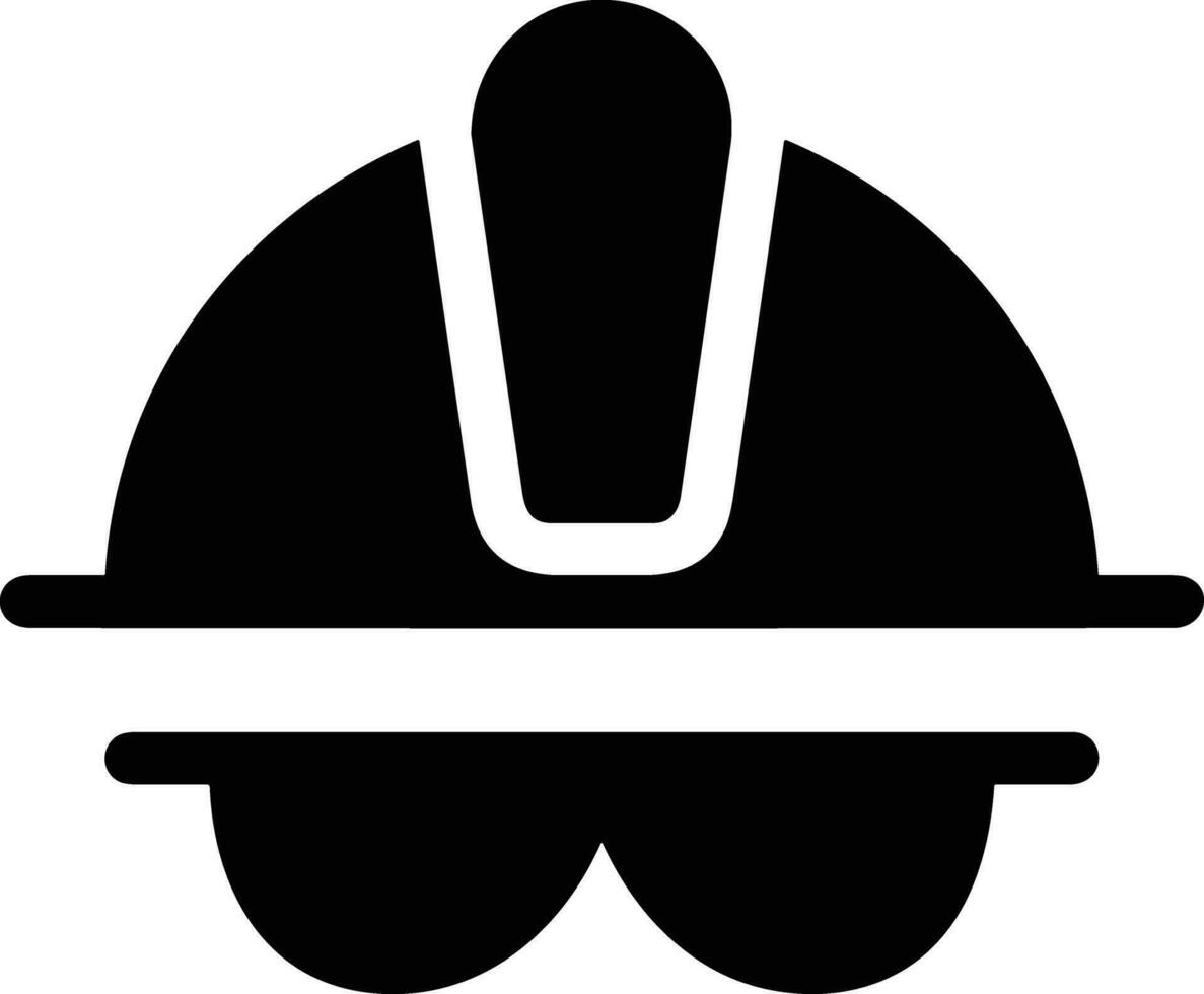 Sicherheit Helm Symbol Symbol Bild Vektor. Illustration von das Kopf Schutz industriell Ingenieur Arbeiter Design Bild vektor