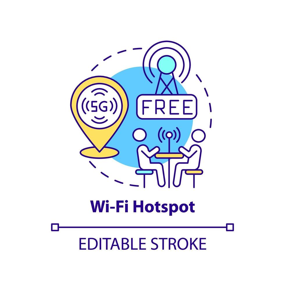 wifi -hotspot -konceptikon vektor