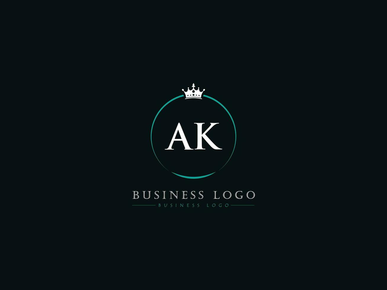 bunt Krone ak Logo Bild, modern ak Luxus Kreis Brief Logo vektor