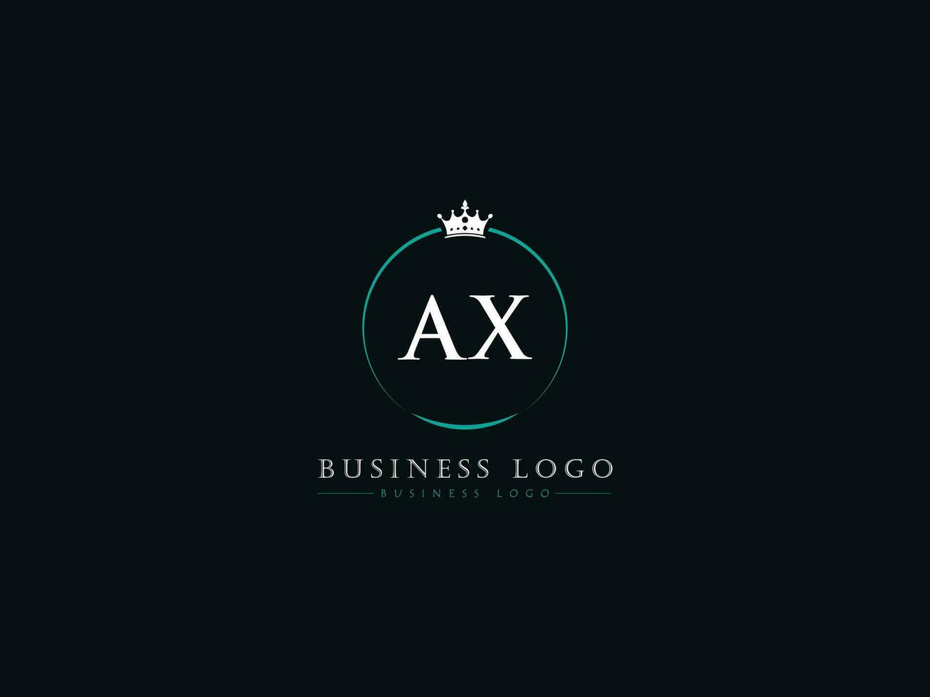 bunt Krone Axt Logo Bild, modern Axt Luxus Kreis Brief Logo vektor