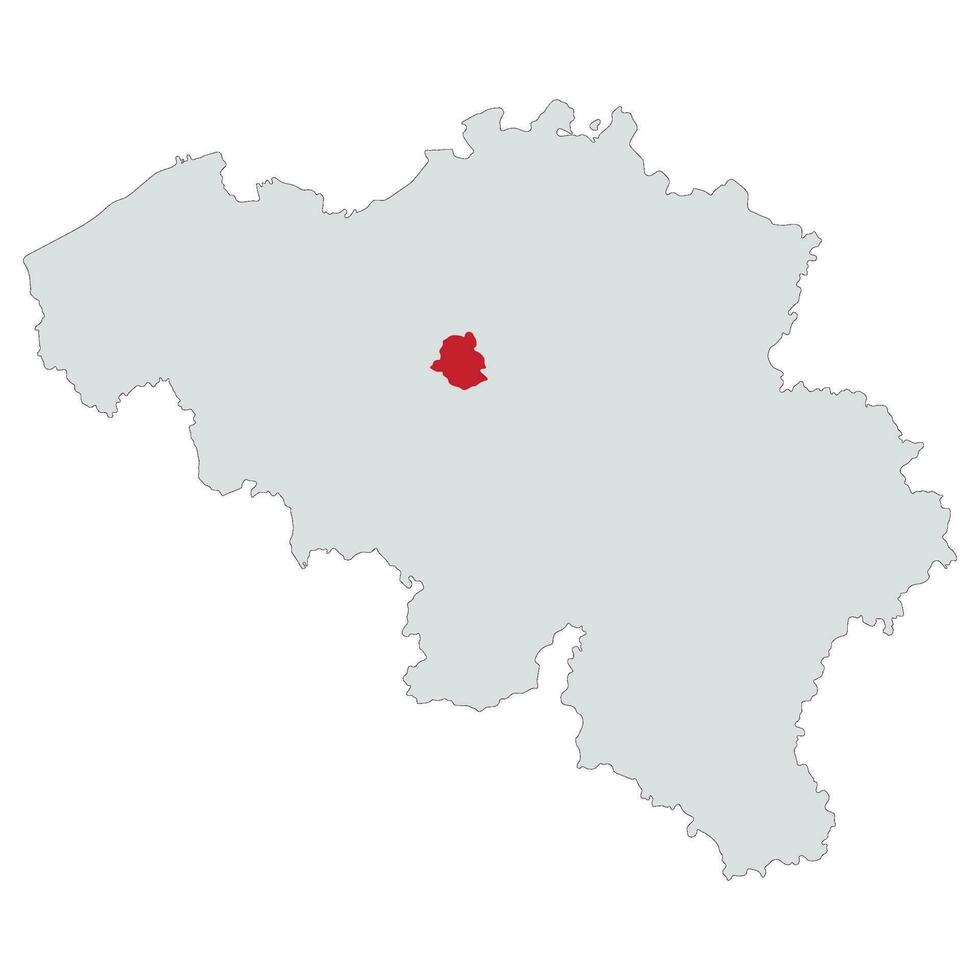 Karte von Belgien mit Brüssel ein Hauptstadt Stadt vektor