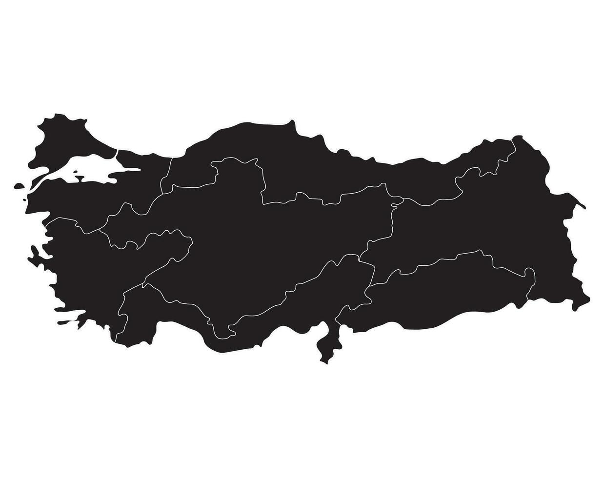 Truthahn Karte mit Main Regionen. Karte von Truthahn vektor