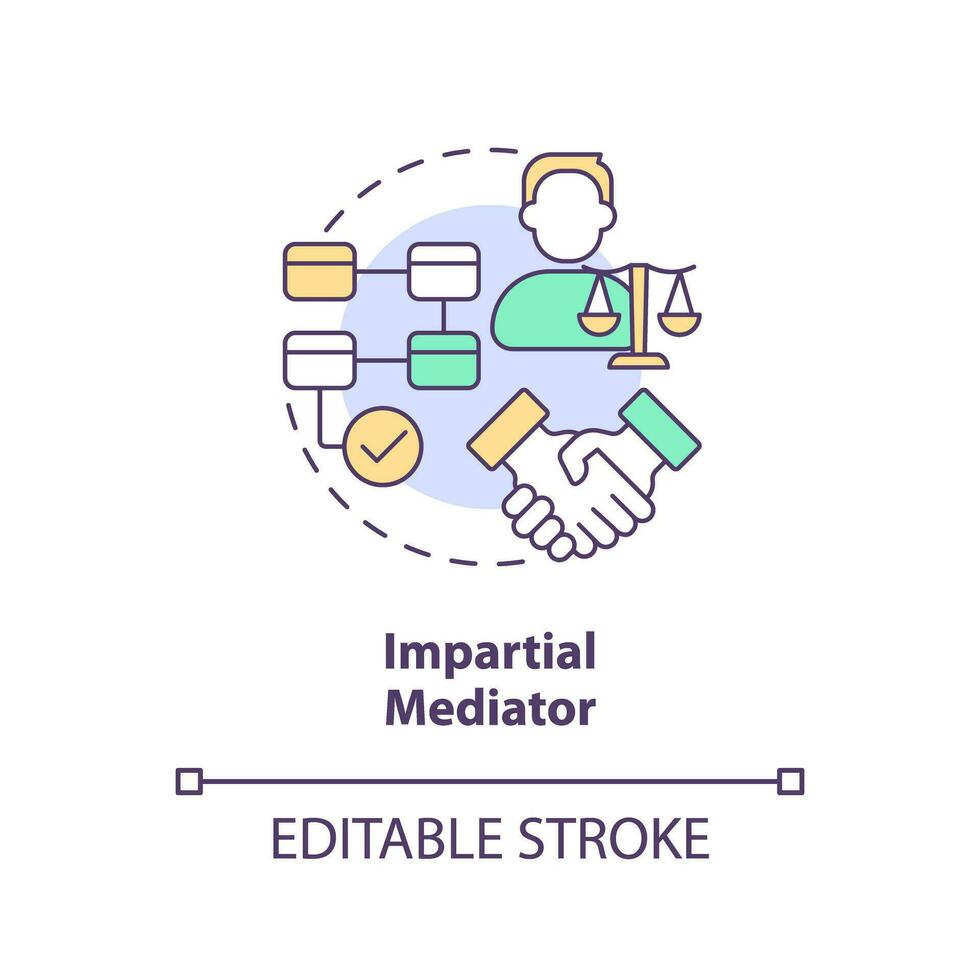 editierbar Direkte Kommunikation Symbol Konzept, isoliert Vektor, Lobbying Regierung dünn Linie Illustration. vektor