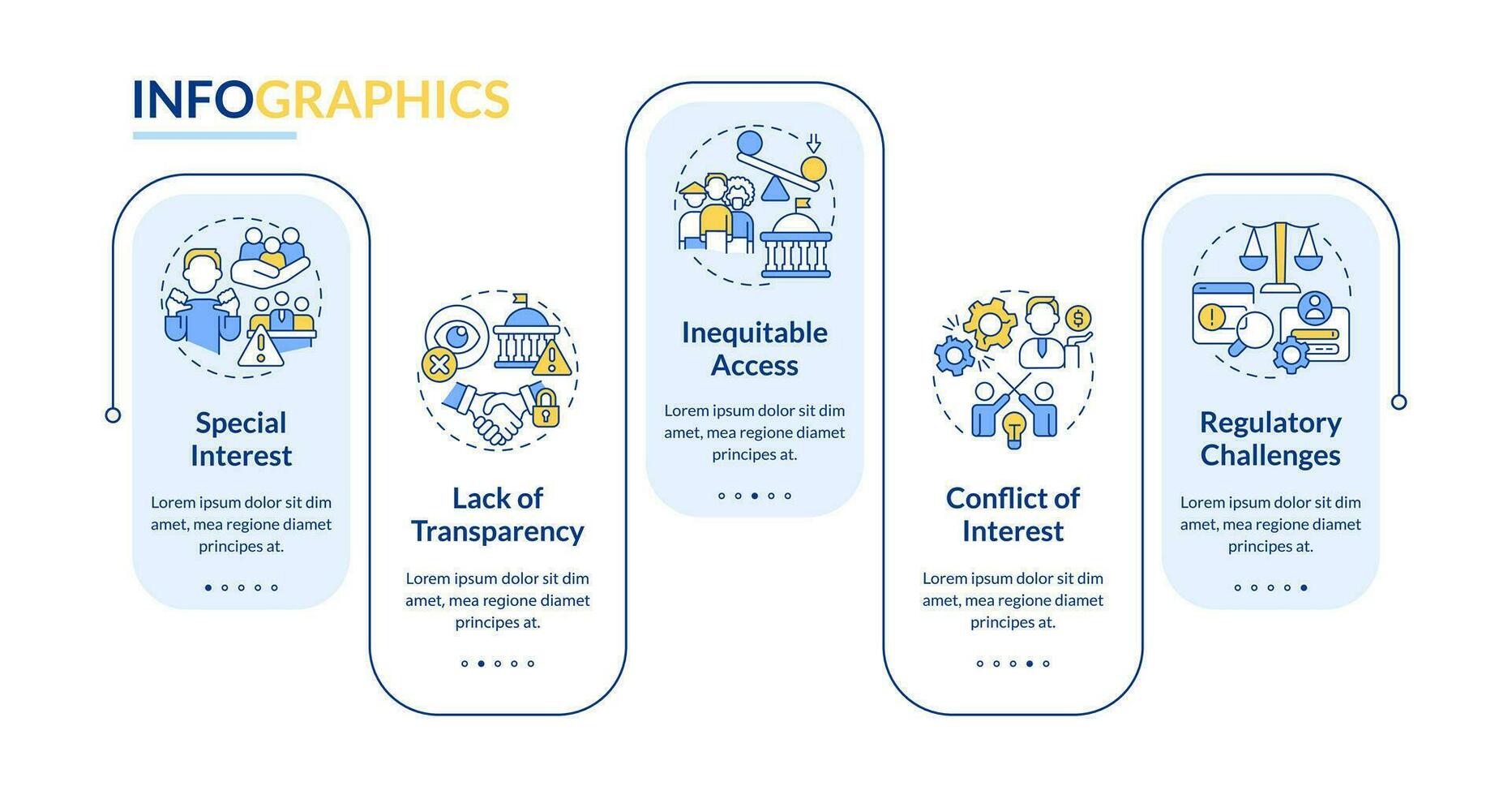 2d Lobbying Regierung Vektor Infografiken Vorlage mit dünn Linie Symbole, Daten Visualisierung mit 5 Schritte, Prozess Zeitleiste Diagramm.