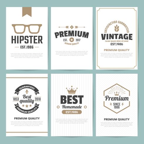 Vintage Retro Vector Logo för banner