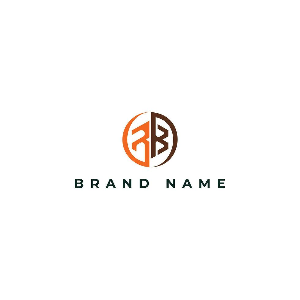 abstrakt Initiale Brief rb oder br Logo Designs Vektor Illustration im orange-braun Farbe isoliert auf ein Weiß Hintergrund. abstrakt Brief rb Logo angewendet zum Kornloch Unternehmen Logo Design Inspiration