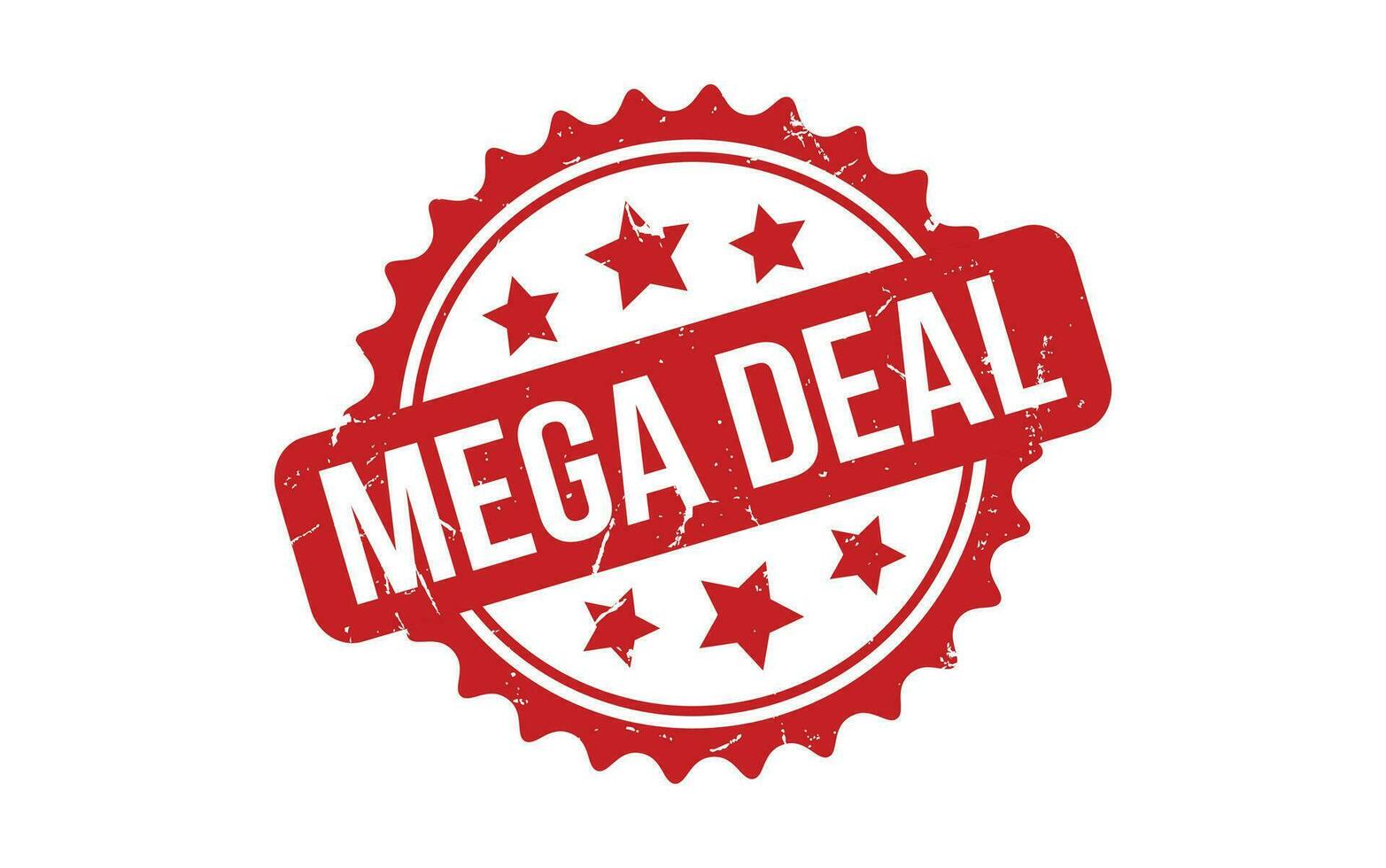 Mega Deal Gummi Grunge Briefmarke Siegel Vektor