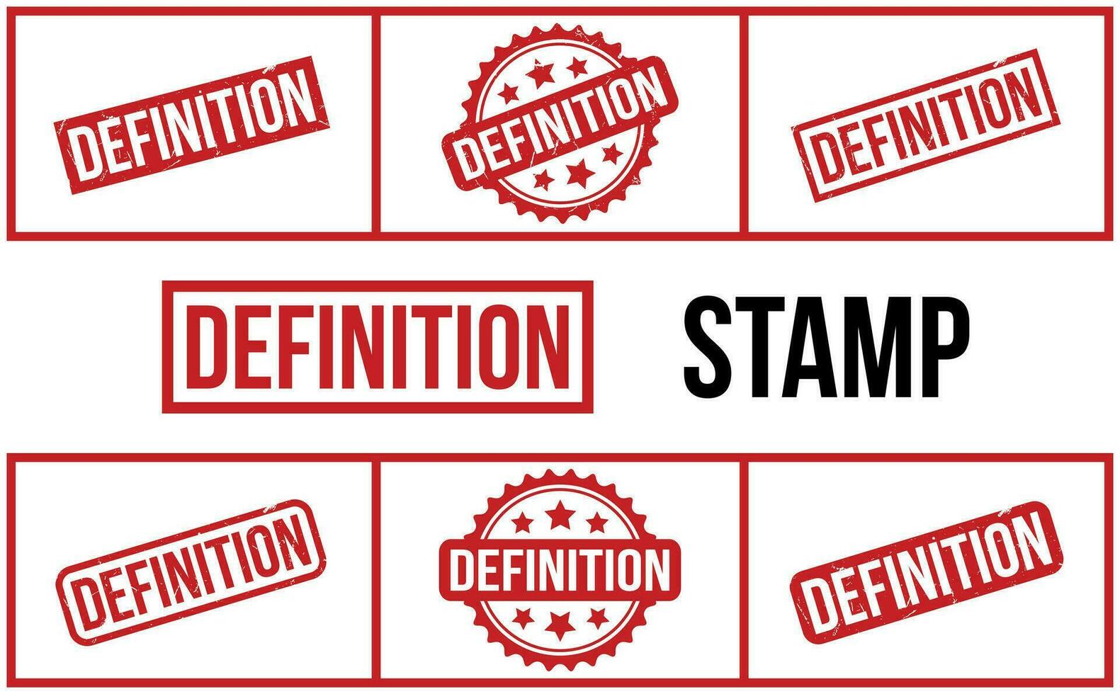 Definition Gummi Briefmarke einstellen Vektor