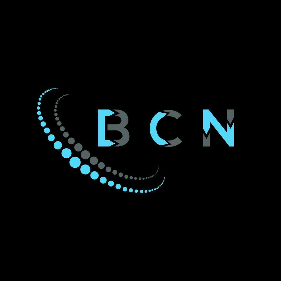 bcn brev logotyp kreativ design. bcn unik design. vektor